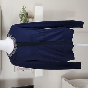 Cabi Style #3304 Embellished Beaded Neck Long Sleeve Cardigan